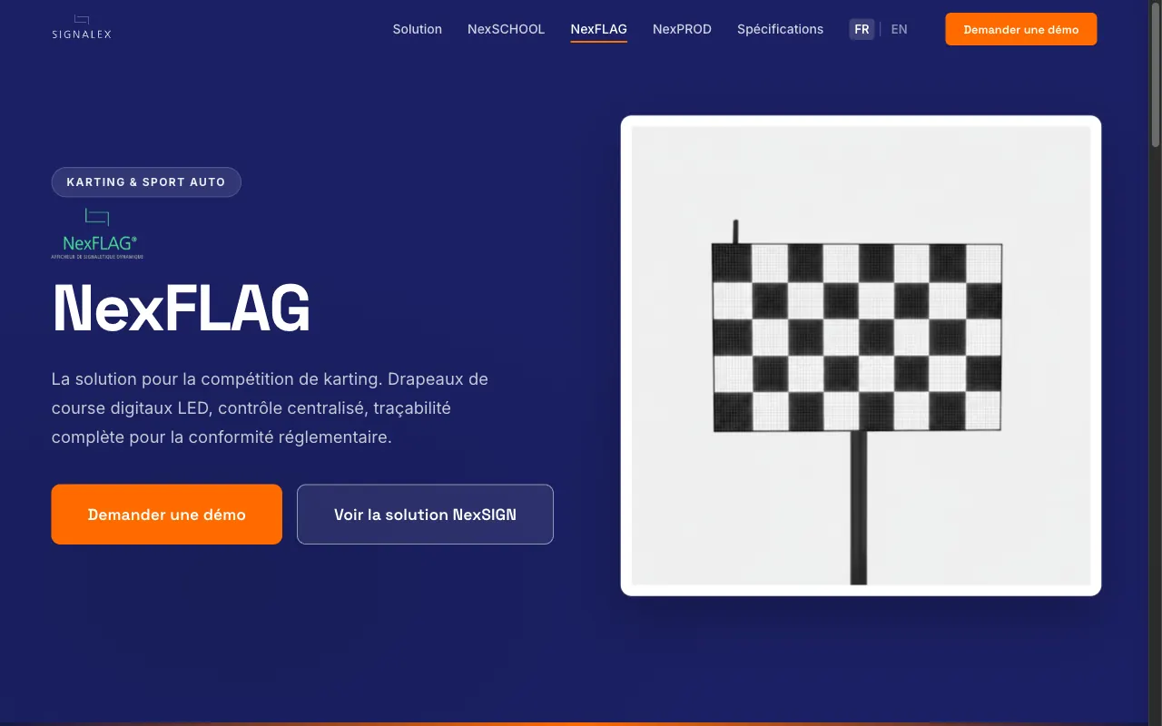 SignaleX: connected LED signage and NexFLAG race flags